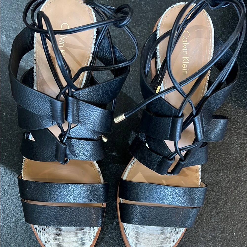 Calvin Klein Black Women's Strappy Sandals